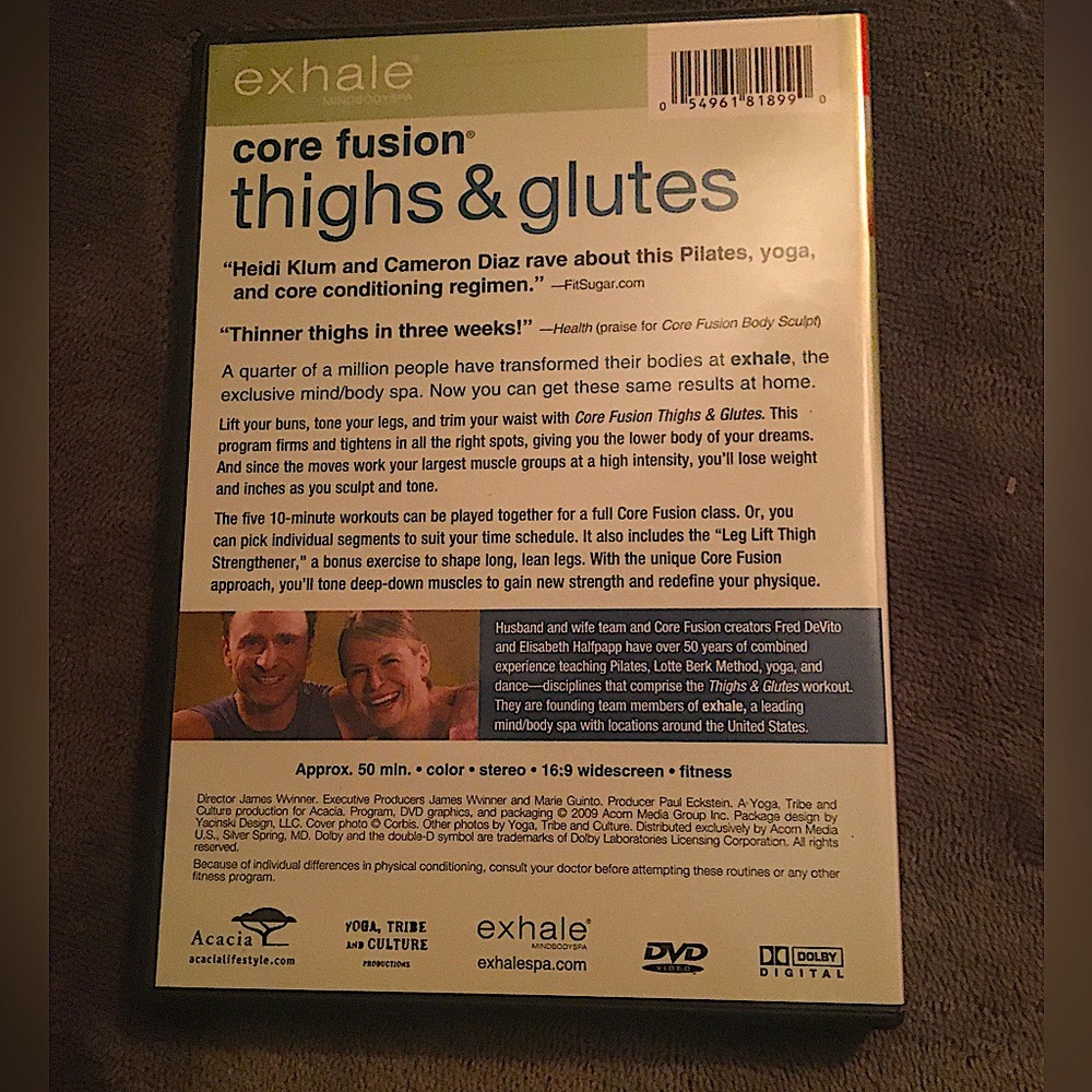 Core Fusion “Body Sculpt” & “Thighs & Glutes” Fitness DVD’s - Picture 3 of 4